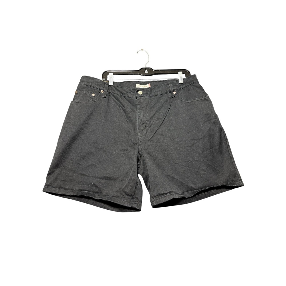 Levi's 550 Relaxed Shorts Womens 18 Black Excellent Condition Mid Rise Denim